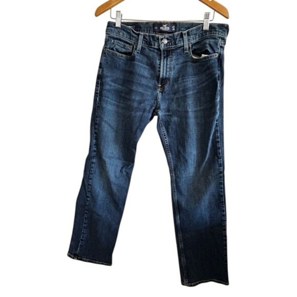 Hollister Classic Straight Jeans‎ Mens 32x30 Blue Medium Wash Epic Flex Stretch